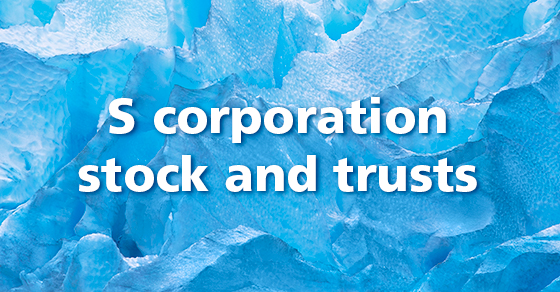 Only certain trusts can own S corporation stock Image
