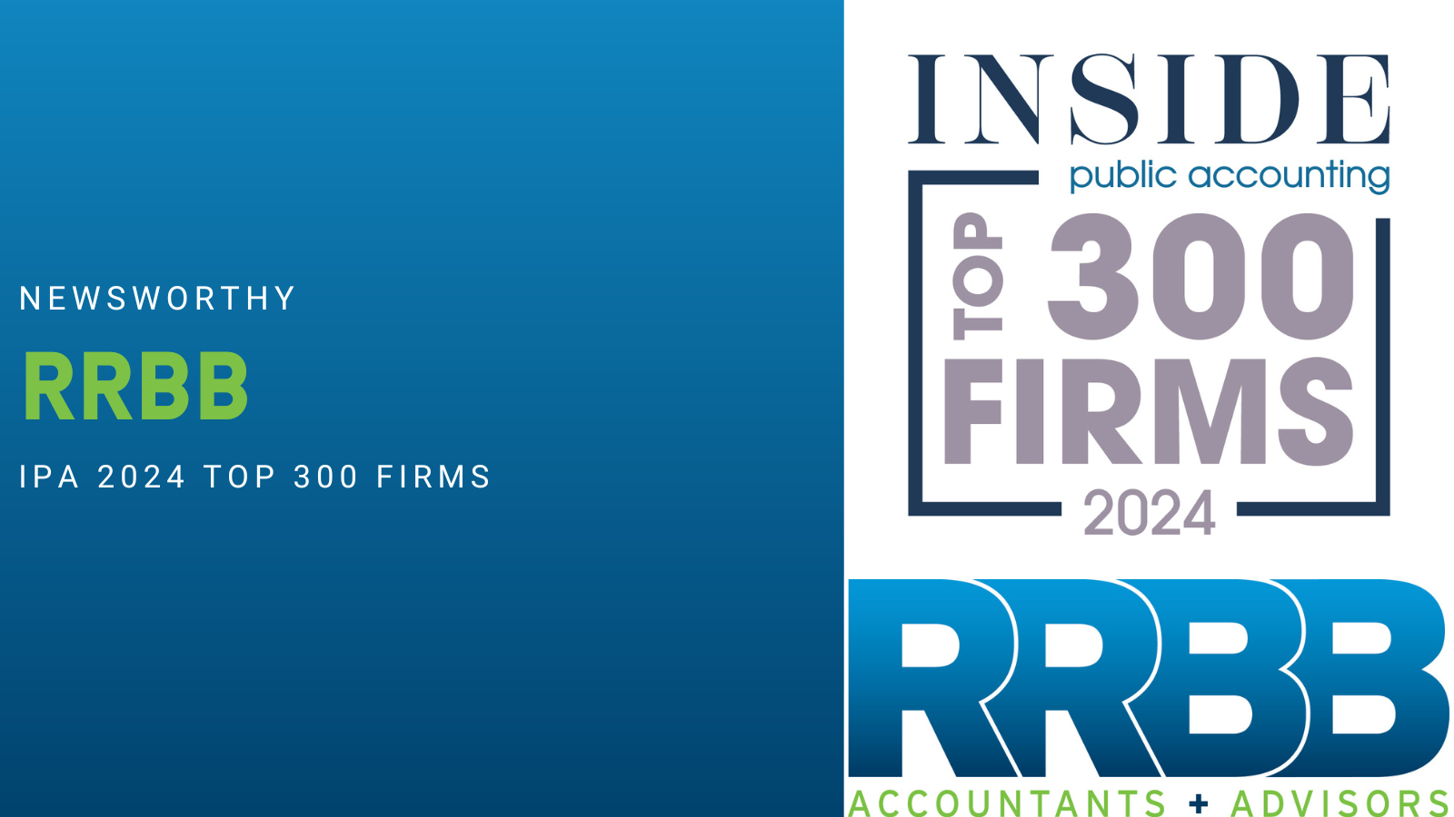 Inside Public Accounting Once Again Names RRBB a Top 300 Firm Image