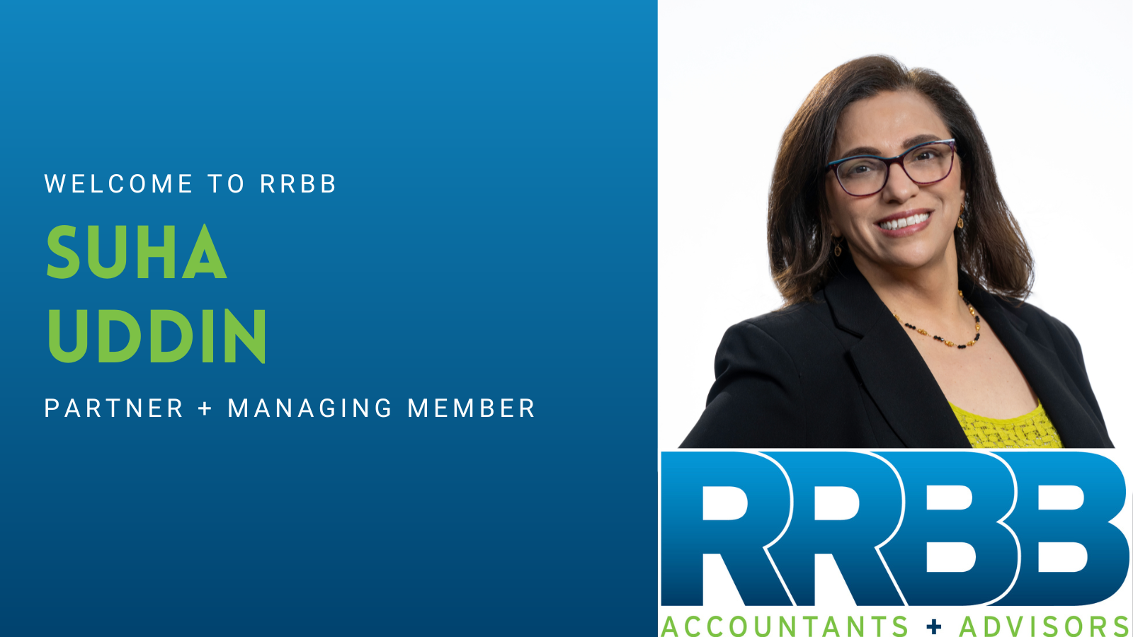 RRBB Advisors Hires New Tax Partner, Suha Uddin Image